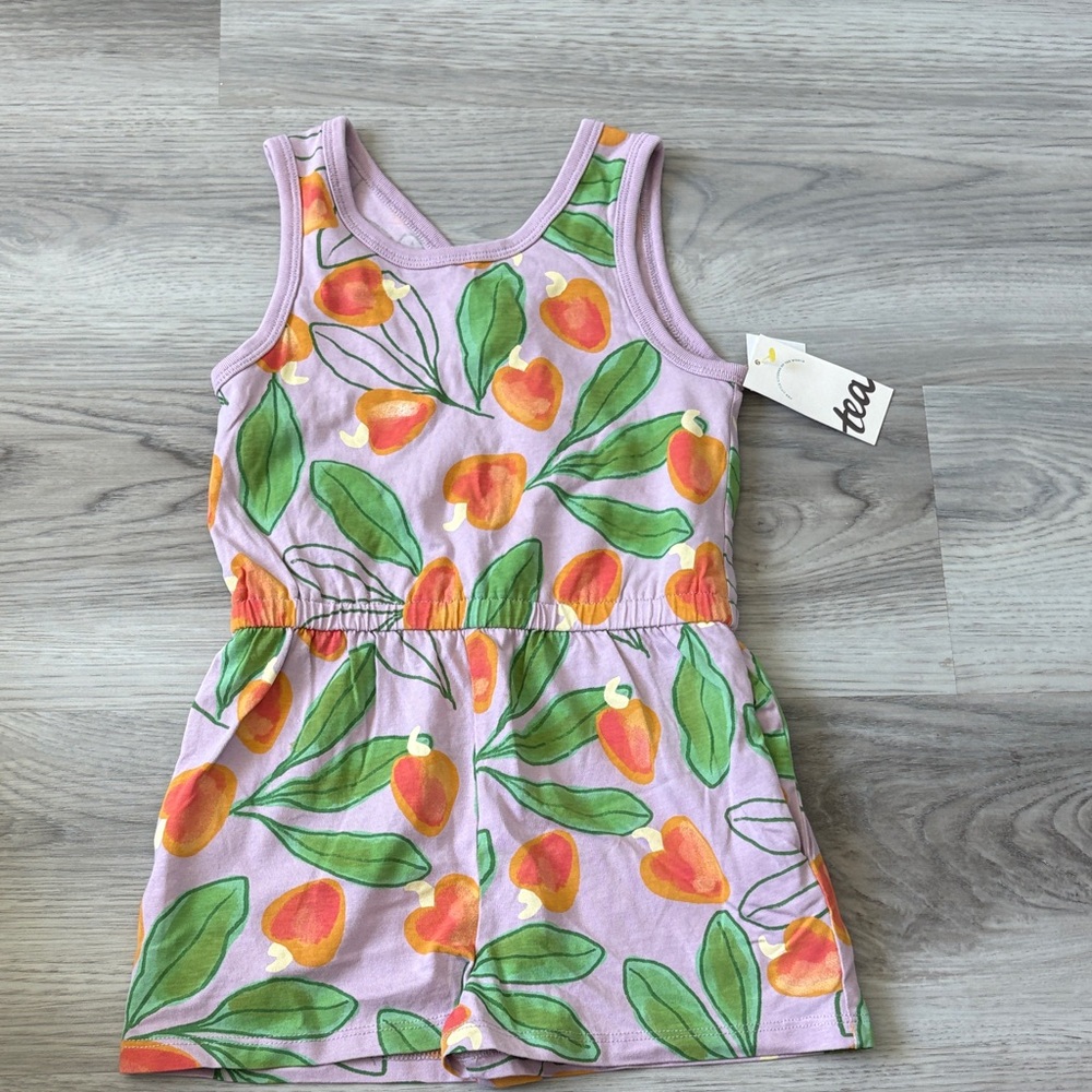 Tea Collection Purple and Green Kids Dress